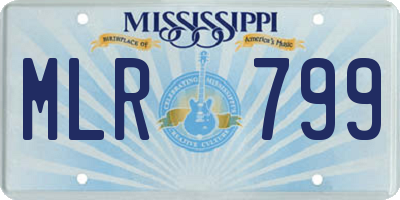 MS license plate MLR799