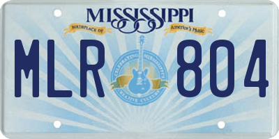 MS license plate MLR804