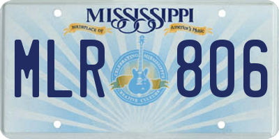 MS license plate MLR806