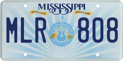MS license plate MLR808