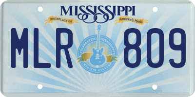 MS license plate MLR809