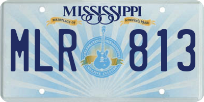 MS license plate MLR813