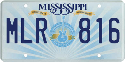 MS license plate MLR816