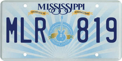 MS license plate MLR819