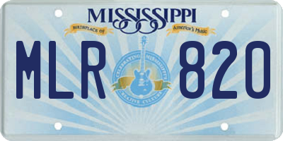 MS license plate MLR820