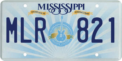 MS license plate MLR821