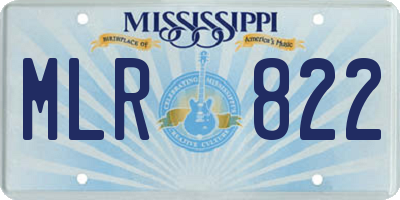 MS license plate MLR822