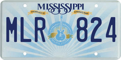MS license plate MLR824