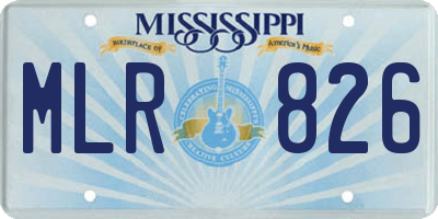 MS license plate MLR826