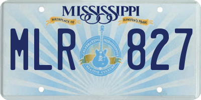 MS license plate MLR827