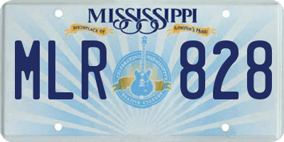MS license plate MLR828