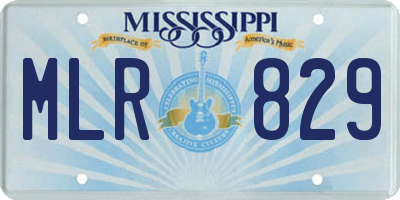 MS license plate MLR829