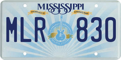 MS license plate MLR830