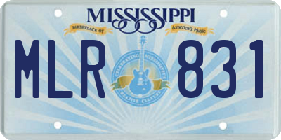MS license plate MLR831