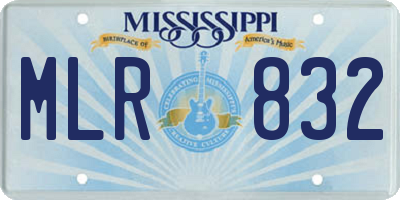 MS license plate MLR832