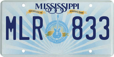MS license plate MLR833