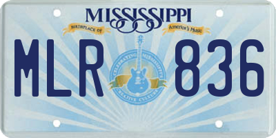 MS license plate MLR836