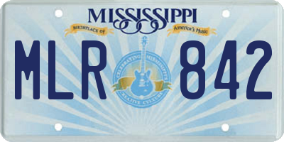 MS license plate MLR842