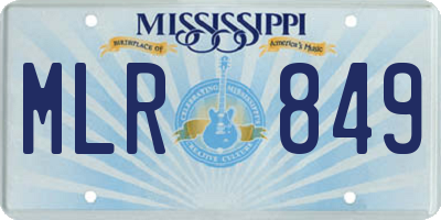 MS license plate MLR849