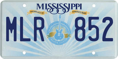 MS license plate MLR852