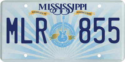 MS license plate MLR855