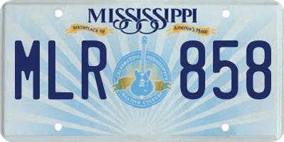MS license plate MLR858