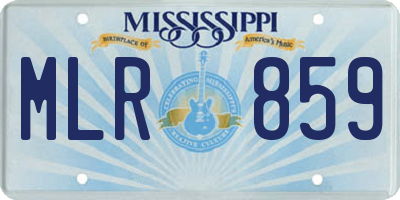 MS license plate MLR859