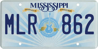 MS license plate MLR862
