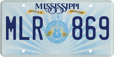 MS license plate MLR869