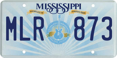 MS license plate MLR873