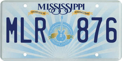 MS license plate MLR876