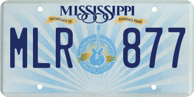 MS license plate MLR877