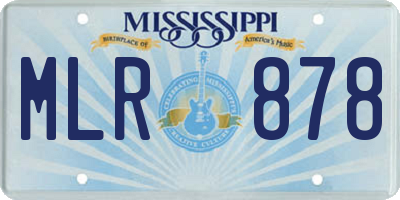 MS license plate MLR878