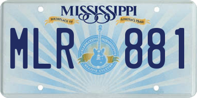 MS license plate MLR881
