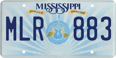 MS license plate MLR883