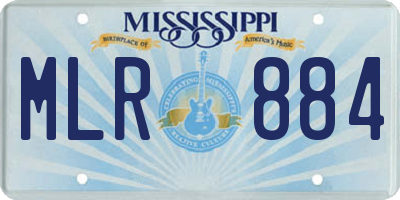 MS license plate MLR884
