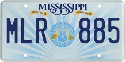 MS license plate MLR885