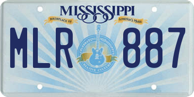 MS license plate MLR887