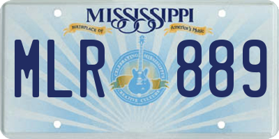 MS license plate MLR889