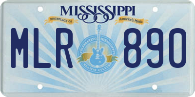 MS license plate MLR890
