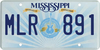 MS license plate MLR891