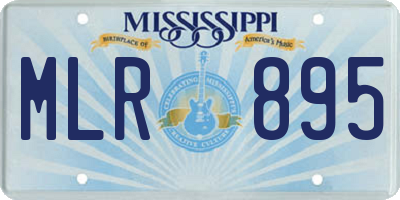 MS license plate MLR895