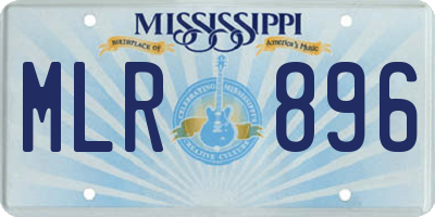 MS license plate MLR896