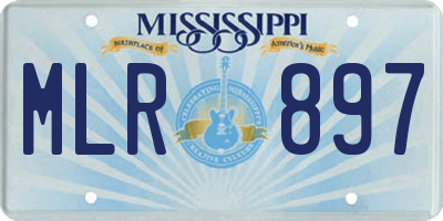MS license plate MLR897