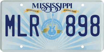 MS license plate MLR898