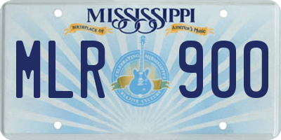 MS license plate MLR900