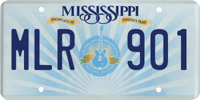 MS license plate MLR901