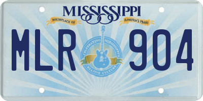 MS license plate MLR904
