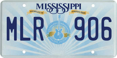 MS license plate MLR906