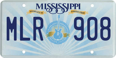 MS license plate MLR908